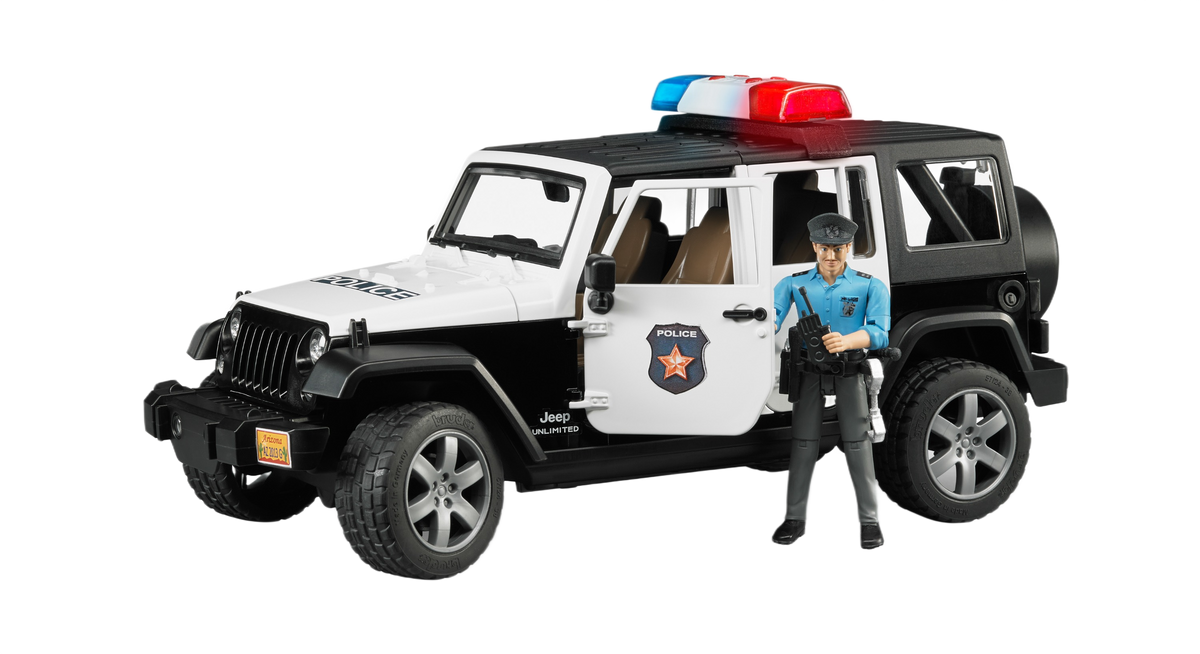 Bruder Toys Jeep Wrangler Rubicon Police Vehicle with Officer