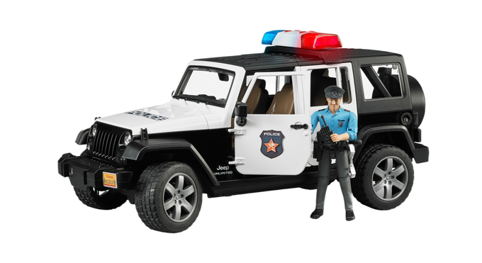 Bruder Toys Jeep Wrangler Rubicon Police Vehicle with Officer