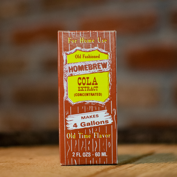Small vintage-style brown carton of concentrated cola extract for making four gallons of old-fashioned soda, handcrafted for Kitchen & Food, Food, Beverages, Best Sellers, and Promo Eligible collections.