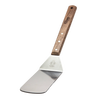 Flexible spatula with a polished stainless steel blade and ergonomic wooden handle engraved with branding, perfect for grilling and kitchen tasks in Cooking and Baking Helpers.