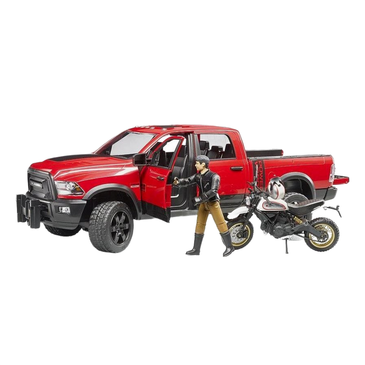 Bruder Toys RAM 2500 Power Wagon with Ducati Desert Sled