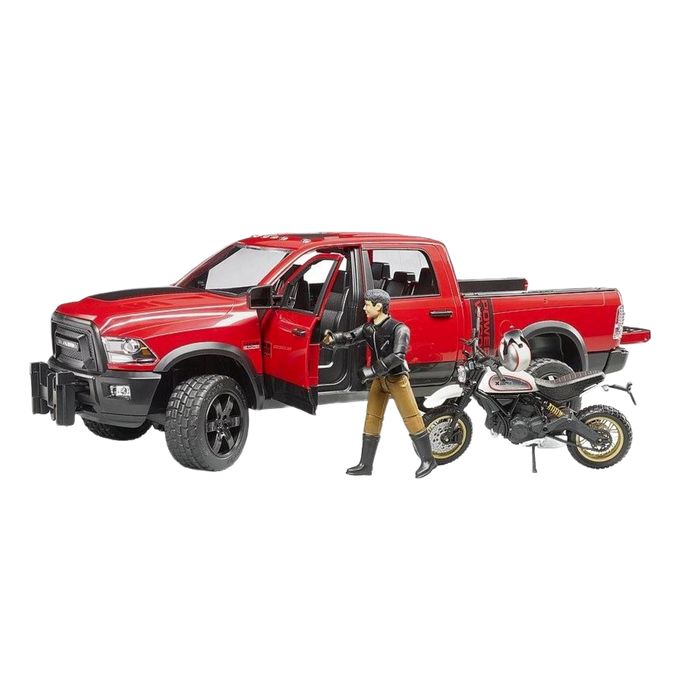 Bruder Toys RAM 2500 Power Wagon with Ducati Desert Sled
