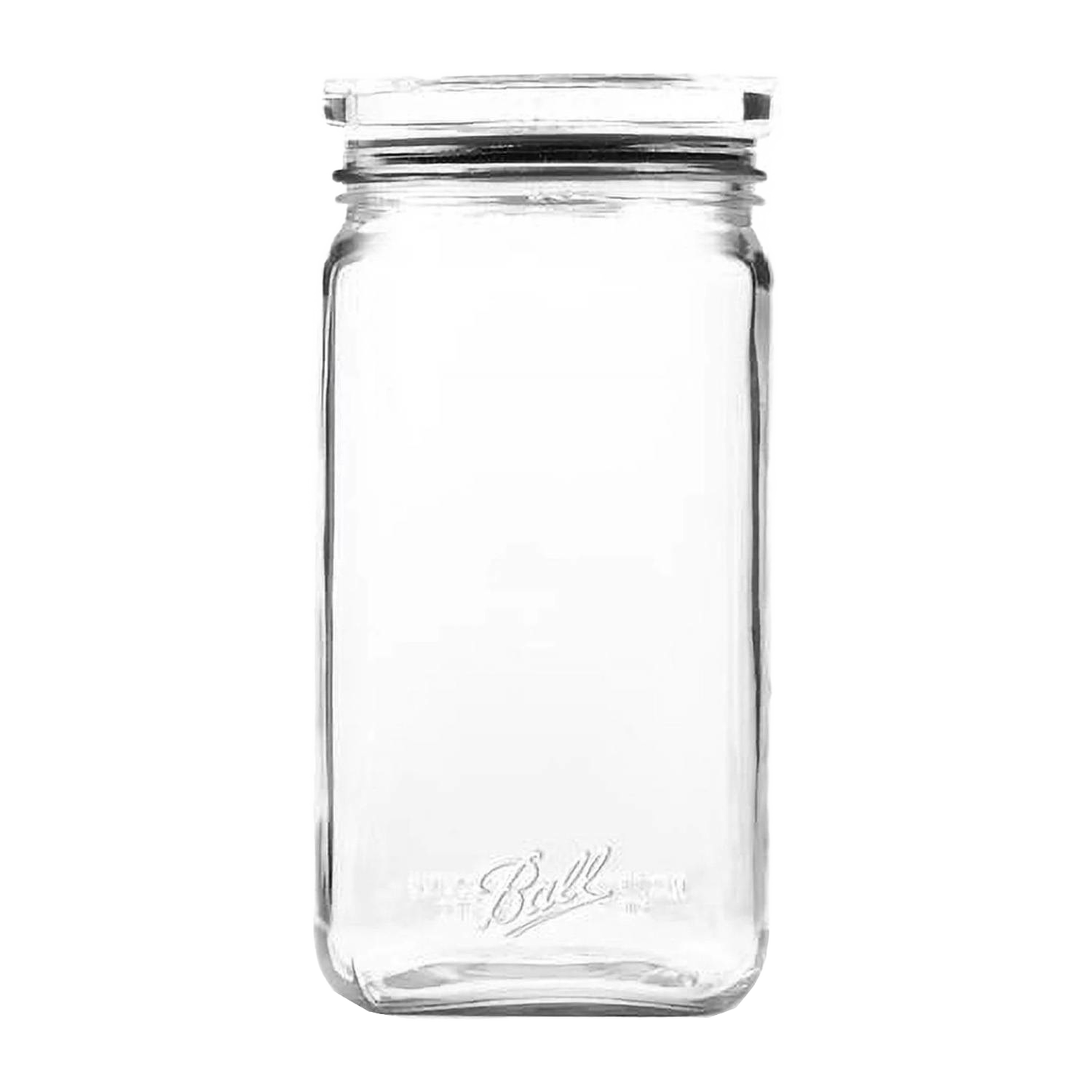 Clear glass storage jar with airtight lid and super-wide mouth opening, designed for organizing kitchens and pantries, ideal for Home & Decor, Kitchen & Food, and Storage collections.