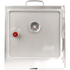 Compact aluminized steel portable oven with built-in thermometer and red knob, designed for camping and outdoor cooking in Farm, Garden & Tool and Camping collections.