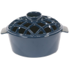 Durable blue porcelain steamer with lattice-style vented lid designed to add moisture when placed on a wood stove, featured in Stoves, Hearth Accessories, Best Sellers, and Promo Eligible collections.