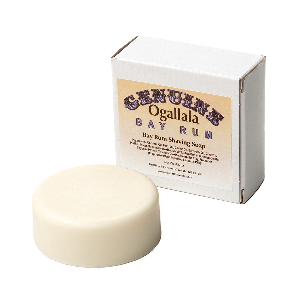 Handcrafted shaving soap bar and box made in USA with bay rum scent, featured in Health & Wellness, Grooming and Personal Hygiene, Soaps and Soapmaking, Shampoo and Conditioner, and Best Sellers collections.