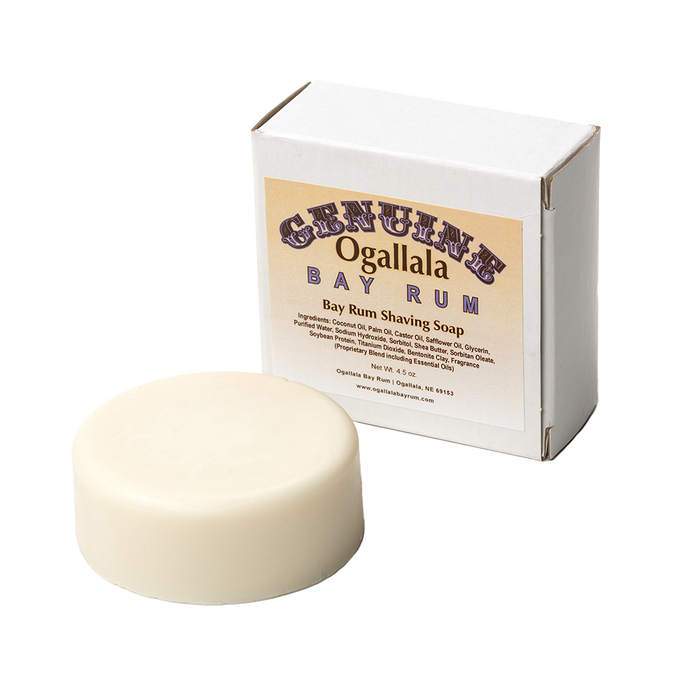 Handcrafted shaving soap bar and box made in USA with bay rum scent, featured in Health & Wellness, Grooming and Personal Hygiene, Soaps and Soapmaking, Shampoo and Conditioner, and Best Sellers collections.