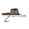 Heavy-duty stainless steel spout with an attached hook for hanging buckets during tree tapping, ideal for Farm, Garden & Tool, Orchard and Grove, Maple Syrup Sugaring Supplies, Best Sellers, and Promo Eligible collections.