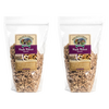Two clear resealable bags of handcrafted Amish-made maple walnut granola with whole grain oats, pure maple syrup, and toasted walnuts, made in USA, ideal for Kitchen & Food and Snacks collections.