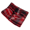Red and black plaid cotton bowl cozy with stitched design, handcrafted for protecting hands and tabletops, ideal for Kitchen & Food, Kitchen Textiles, Storage and Serving, Best Sellers, and Promo Eligible collections.