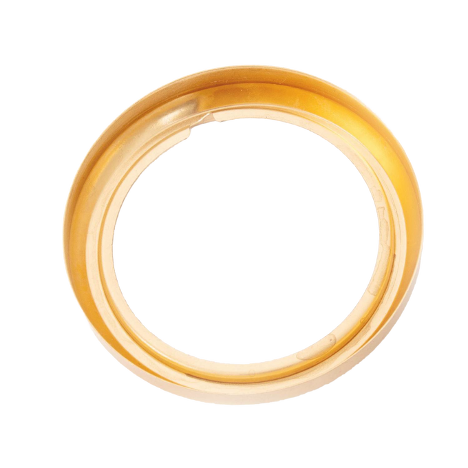 New blade style burner collar with thread ring, crafted to fit most glass lamp fonts, available in brass or nickel-plated finish, featured in Lamps & Lighting, Parts and Accessories collections.