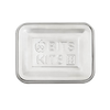 Rectangular stainless steel snack container lid embossed with Bits Kits logo, designed for durable kitchen storage, featured in Kitchen & Food, Storage and Serving, Best Sellers, and Promo Eligible collections.