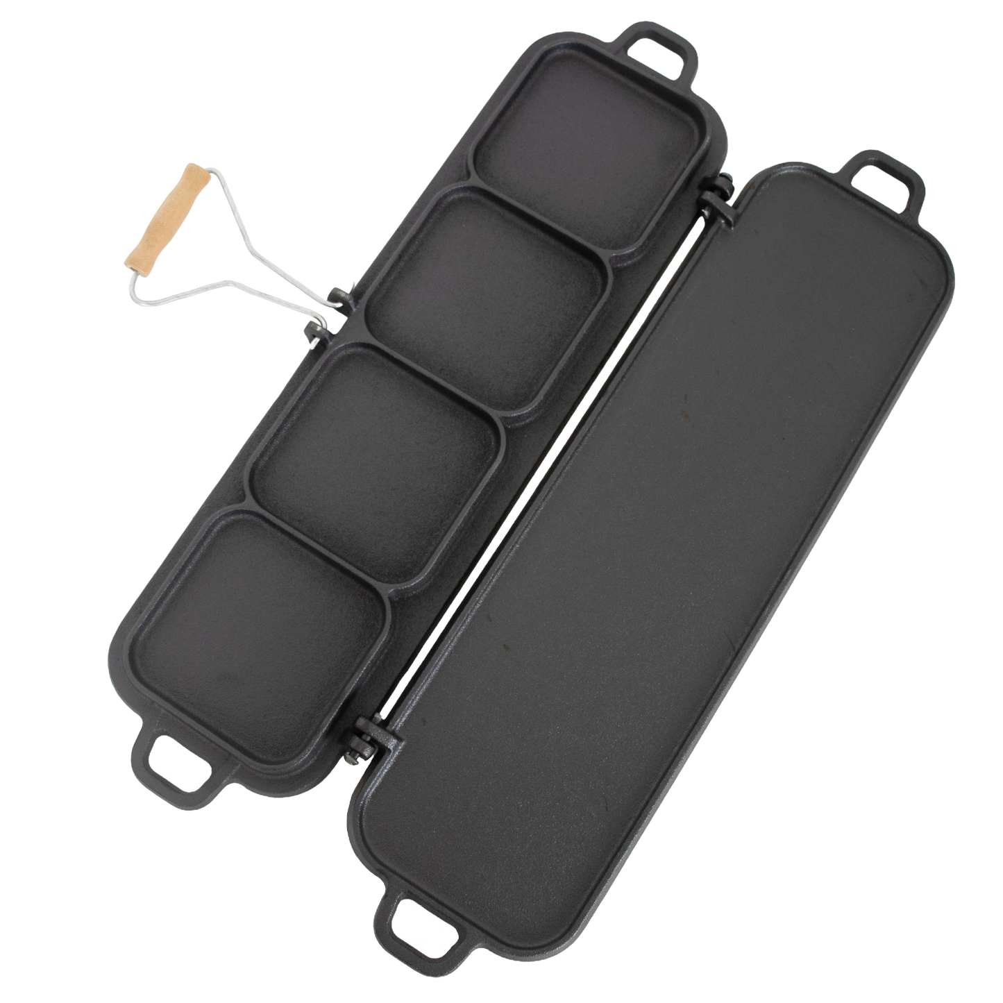 Lehman's Kitchen Family-Size Cast Iron Flip Griddle & Sandwich Press