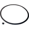 Replacement sealing ring for pressure cookers, designed for canning and food preservation, shown with a small valve accessory, compatible with various kitchen models.