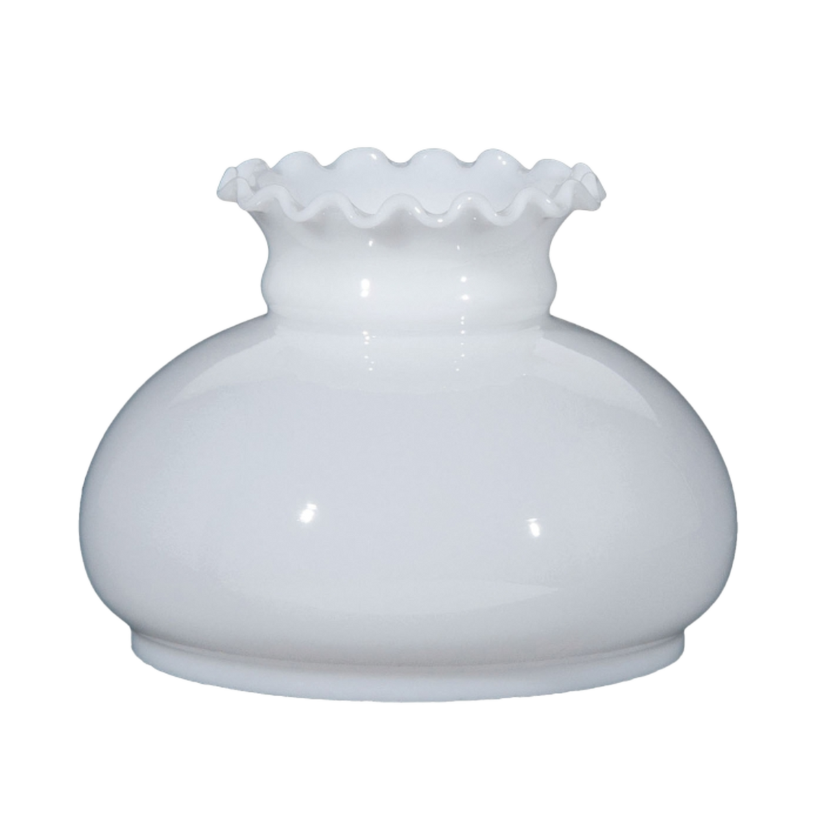 7" Opal Crown Oil Lamp Shade