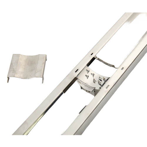 Close-up of stainless steel corn cutter blade and frame, designed for efficient kernel removal, suitable for Kitchen & Food, Food Prep, Choppers and Cutters, and Best Sellers collections.