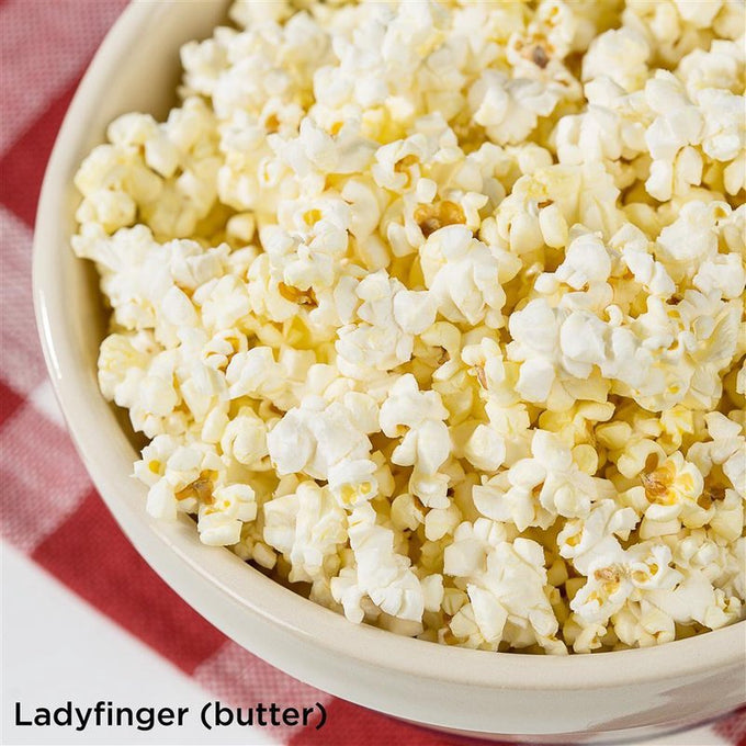 Bowl of handcrafted butter-flavored microwave popcorn made from unique Amish varieties, perfect for quick snacks in Kitchen & Food, Snacks and Sweets, and USA Made collections.