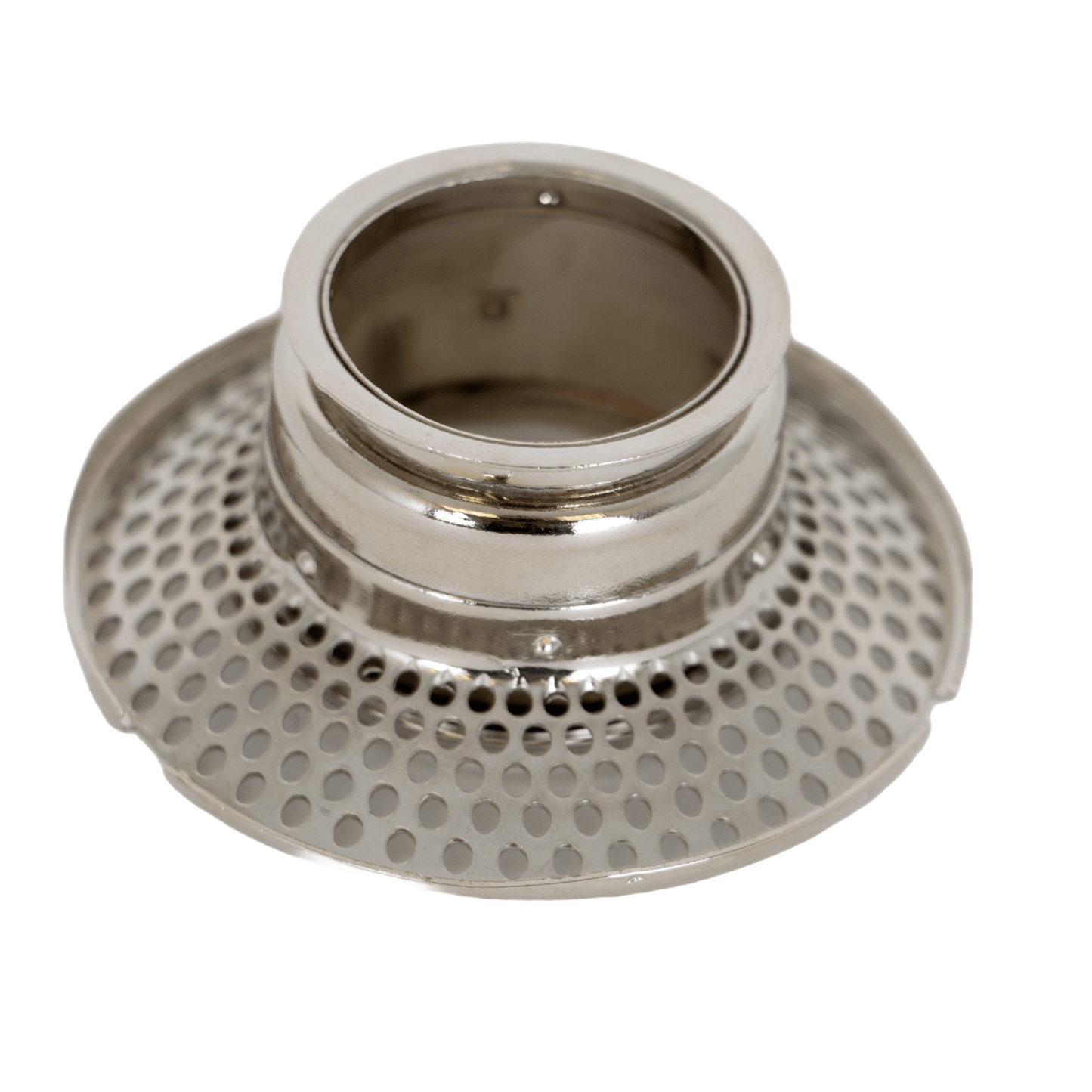 Handcrafted polished metal outer wick tube with perforated design, compatible with various oil lamp burners, ideal for Lamps & Lighting, Parts and Accessories, Wicks and Mantles, Best Sellers, and Promo Eligible collections.