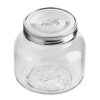 Handcrafted large glass storage jar with an airtight stainless steel lid, designed for versatile use in Home & Decor, Kitchen & Food, Household Helpers, and Storage and Serving collections.