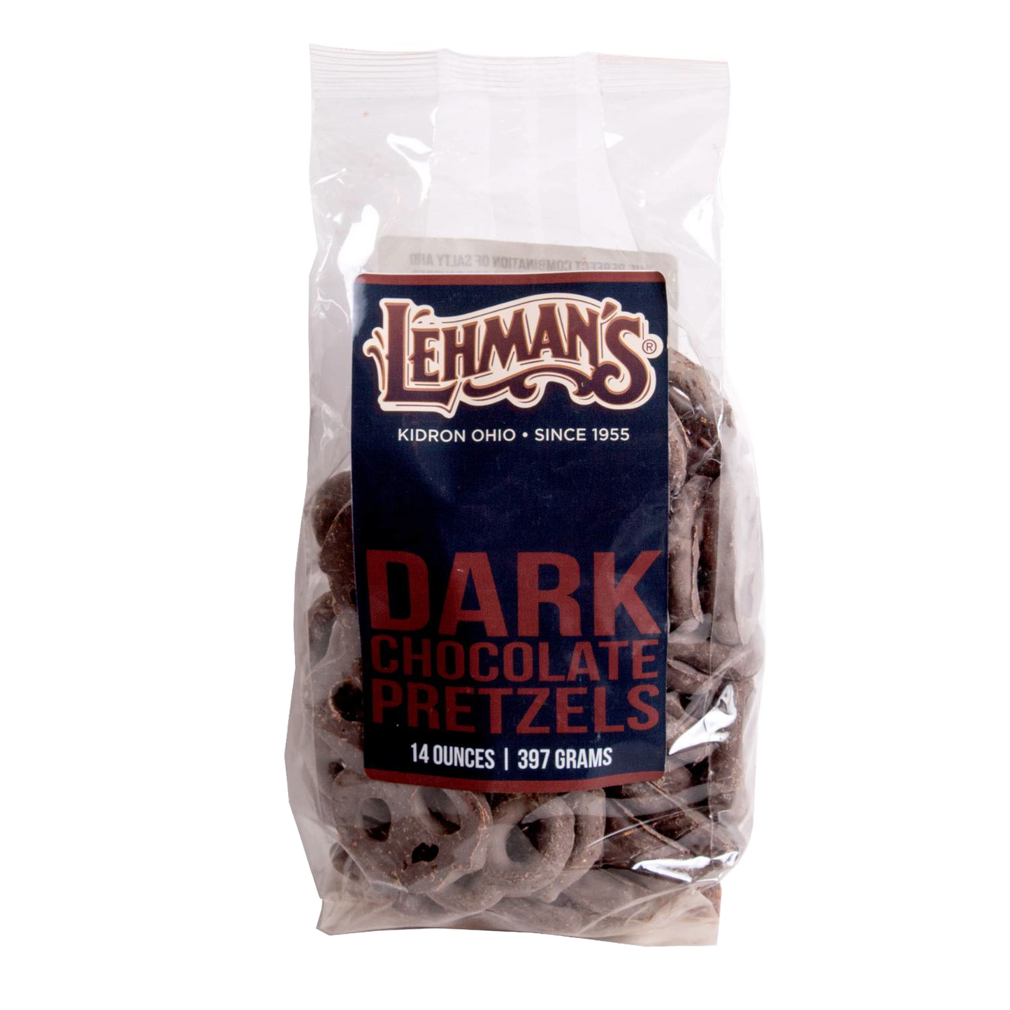 Clear resealable bag of handcrafted dark chocolate covered pretzels made in USA, a salty and sweet snack from Kitchen & Food, Food, Snacks and Sweets, Candy, Best Sellers, and Promo Eligible collections.