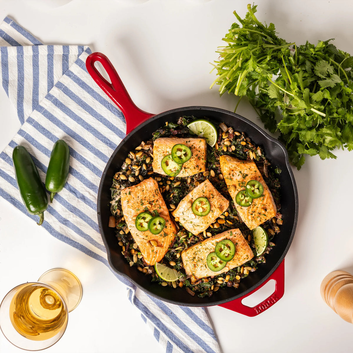 Lodge Essential Enamel Cast Iron Skillet - 11"