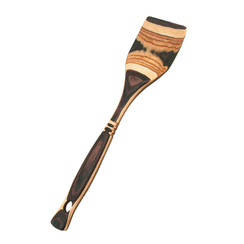 Handcrafted pakkawood spatula with vibrant color patterns and sturdy design, perfect for Kitchen & Food, Kitchen Gadgets, Cooking and Baking Helpers, Storage and Serving, and Best Sellers collections.