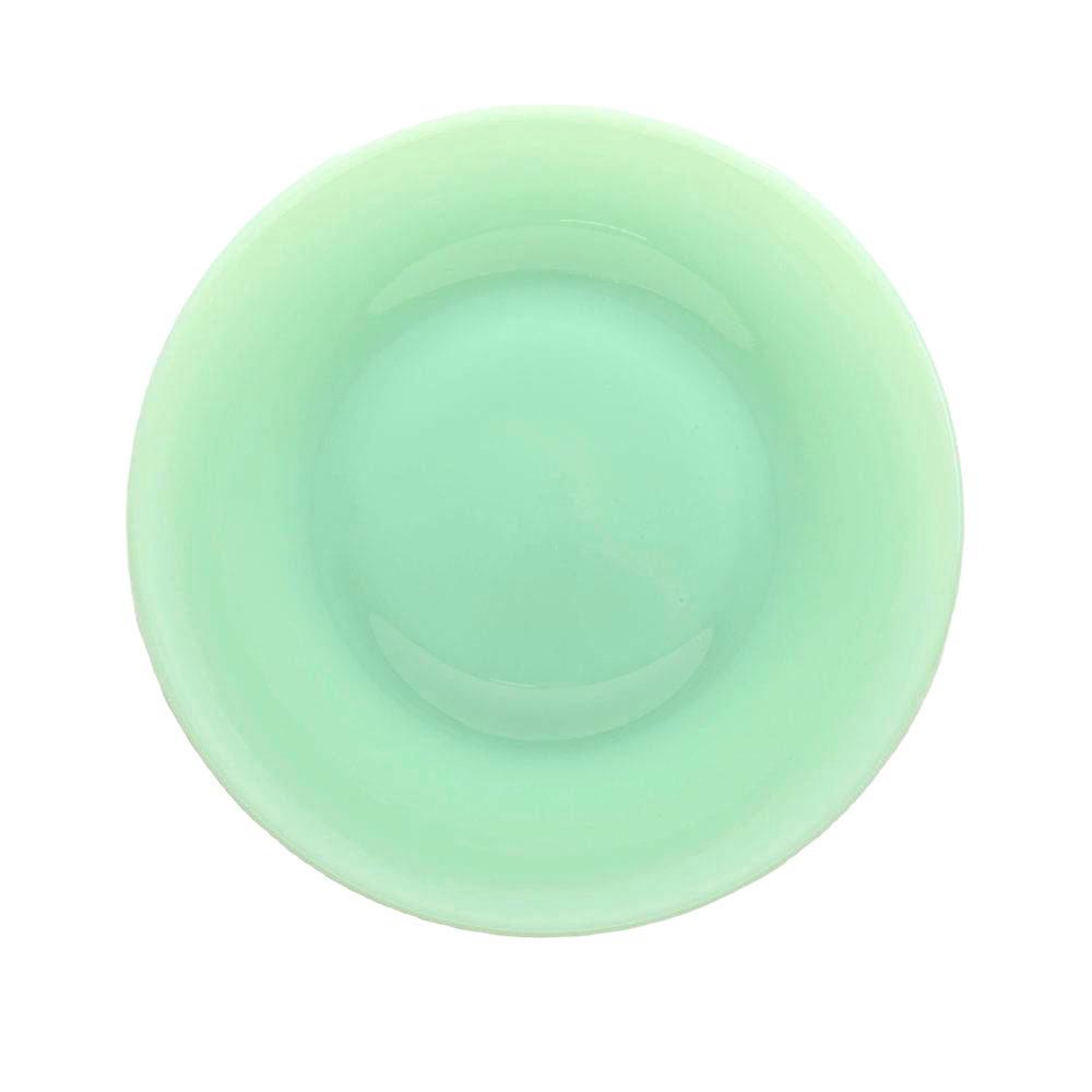 Handcrafted pale green glass plate with a smooth, glossy finish, made in the USA and perfect for Kitchen & Food, Storage and Serving, USA Made, and Best Sellers collections.
