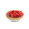 Hand-poured scented candle shaped like a strawberry pie with glossy red topping and realistic berries, handmade in the USA, perfect for kitchen décor or holiday hosting.