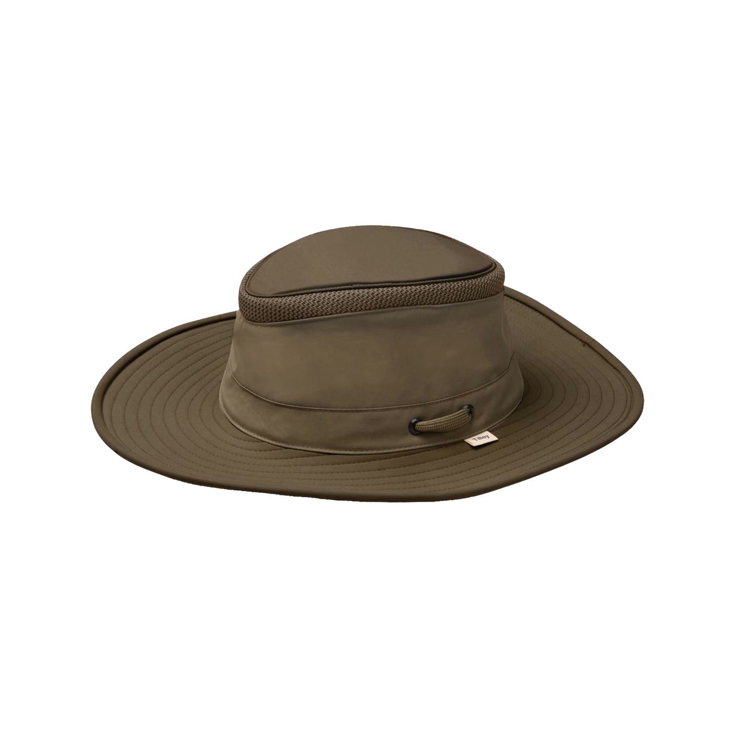 Olive broad-brim hat featuring Airflo ventilation, moisture-wicking fabric, and durable water repellent finish, designed for comfort in Health & Wellness, Camping, and Garden Accessories collections.