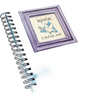 Spiral-bound gratitude journal with a blue cover featuring a framed cover image of a white dove and inspirational text, handcrafted and part of heritage and lifestyle books collection.