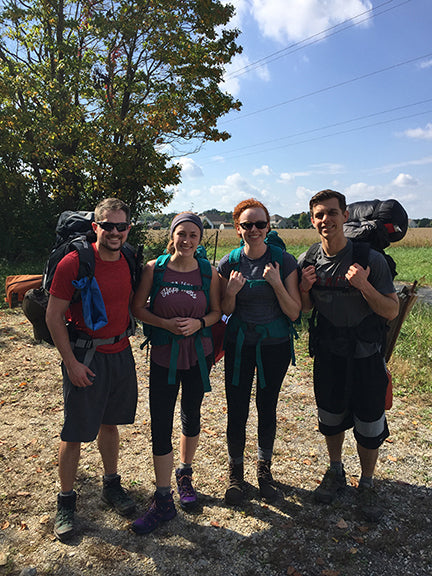 group photo on the trail