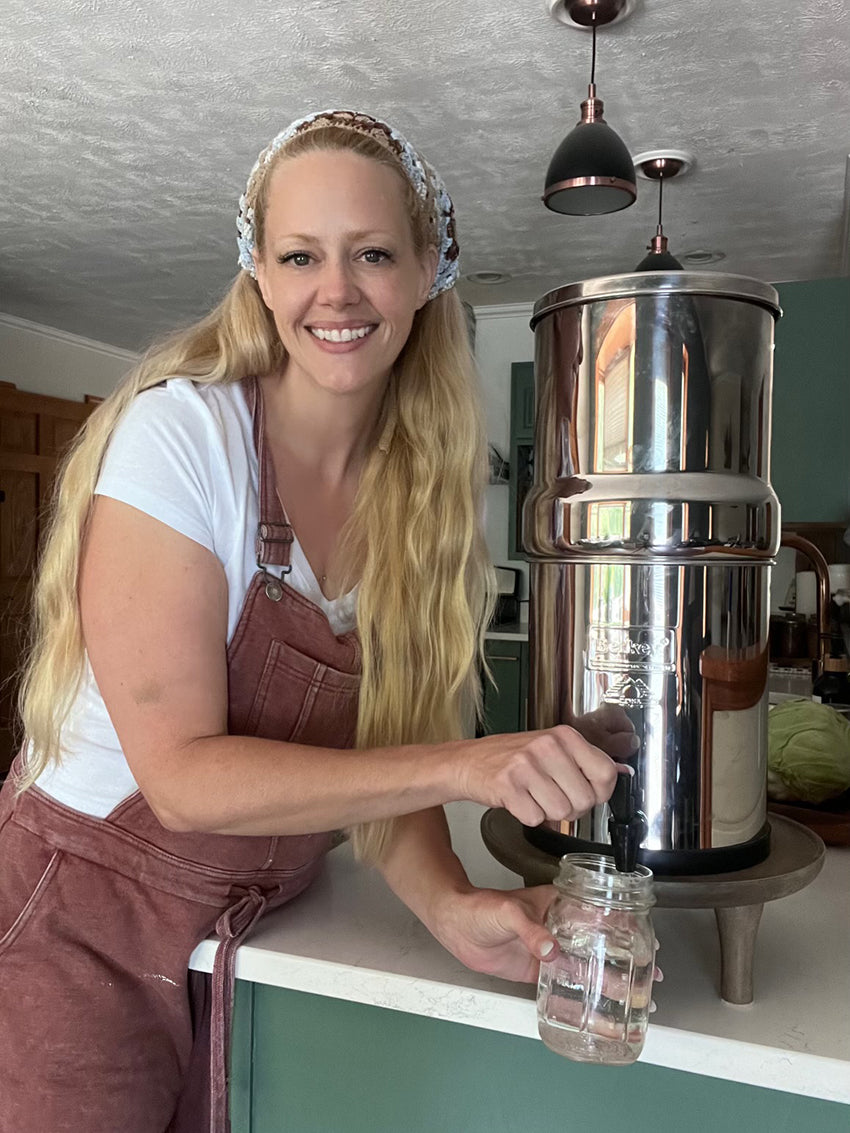 Getting water from Berkey Water Filtration System