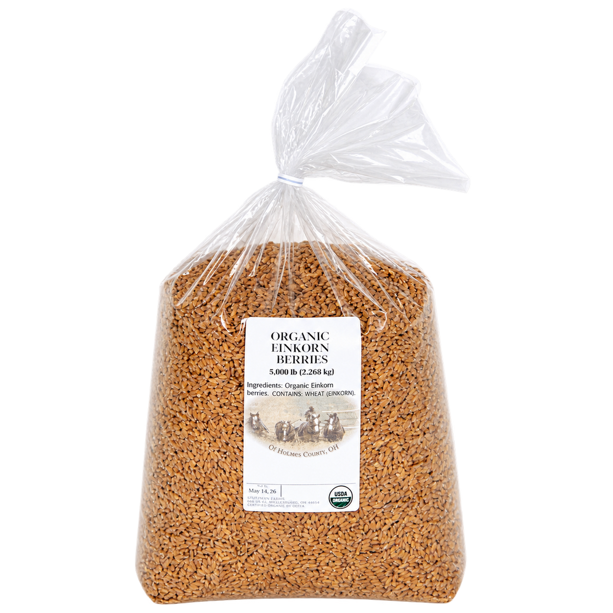 Stutzman Farms Organic Grains – 5-lb Bags