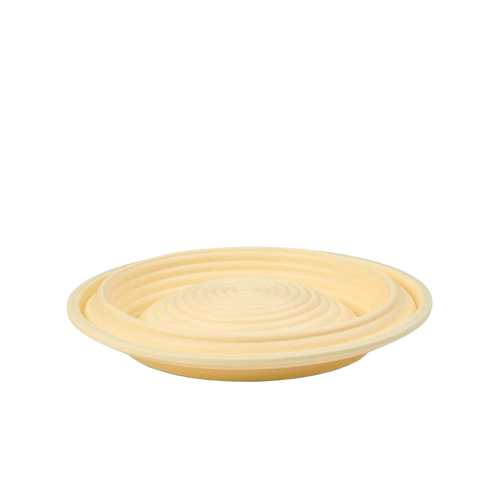 Collapsible proofing basket made of durable silicone with steel rim, designed to shape bread dough and support rising, ideal for Kitchen & Food, Baking Supplies, and Bread Making collections.