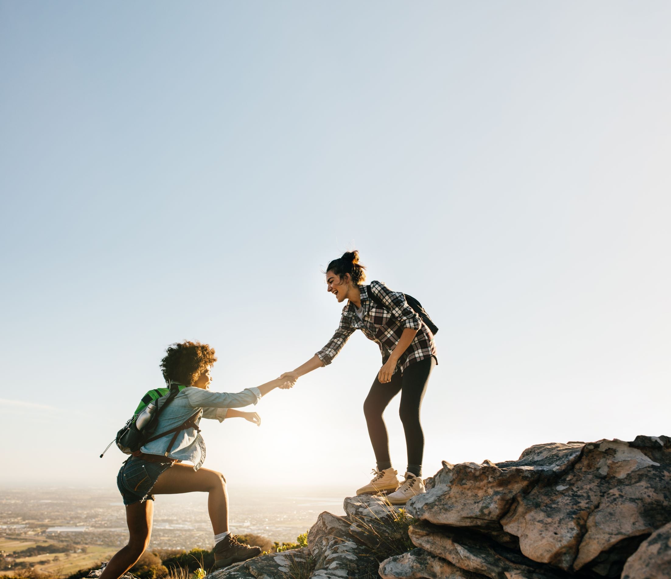 climbing mountain together