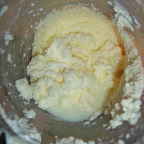 Milk solids are forming! Again, about 10 minutes in.