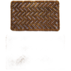 Rectangular bootscraper rug with a woven natural coconut fiber surface and wire brush edges, handcrafted for durable shoe cleaning, part of Home & Decor and Best Sellers collections.