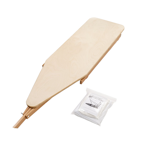 Handcrafted ironing board made from smooth maple and birch with foldable legs, ideal for Home & Decor, Laundry Supplies, USA Made, Amish Made, and Dryers and Drying Accessories collections.