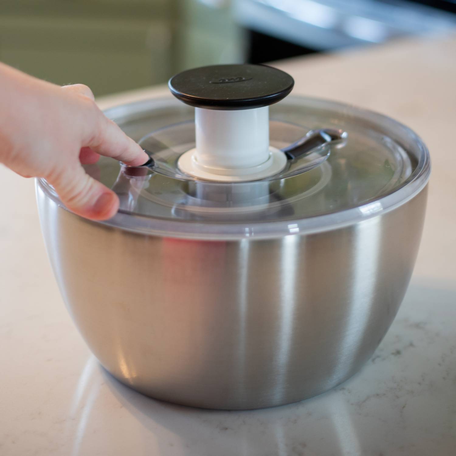 OXO Stainless Steel Salad Spinner | Lehman's