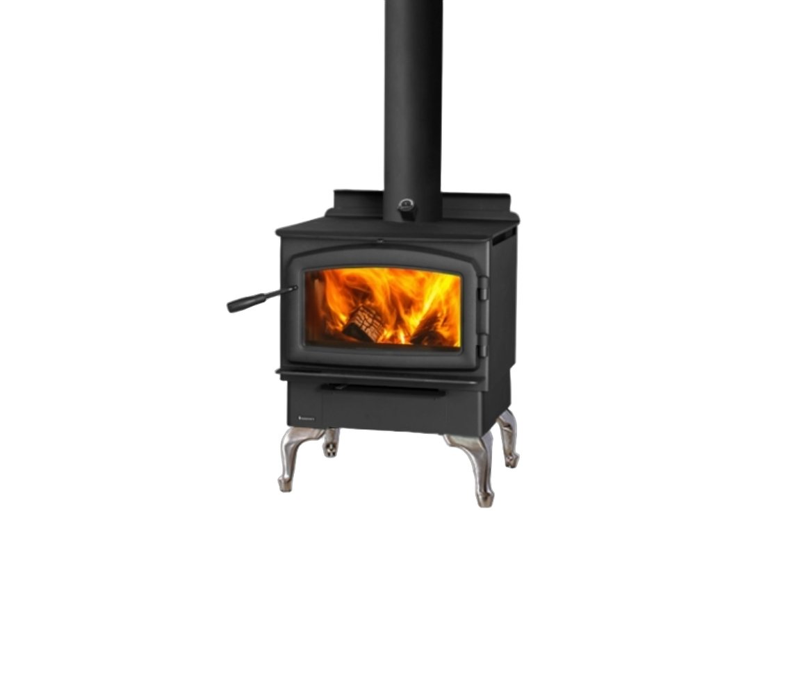 Regency Cascades F2500 Wood Stove - Brushed Nickel Legs