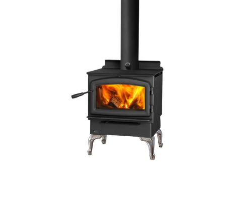 Regency Cascades F2500 Wood Stove - Brushed Nickel Legs