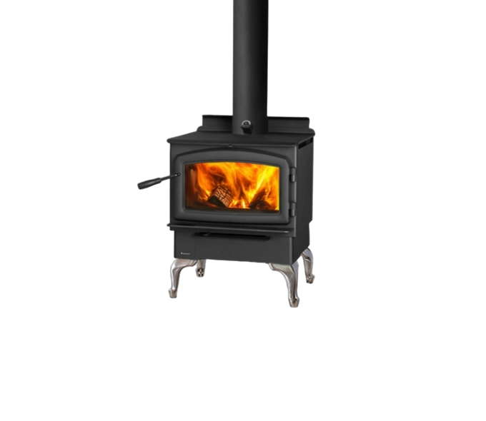 Regency Cascades F2500 Wood Stove - Brushed Nickel Legs