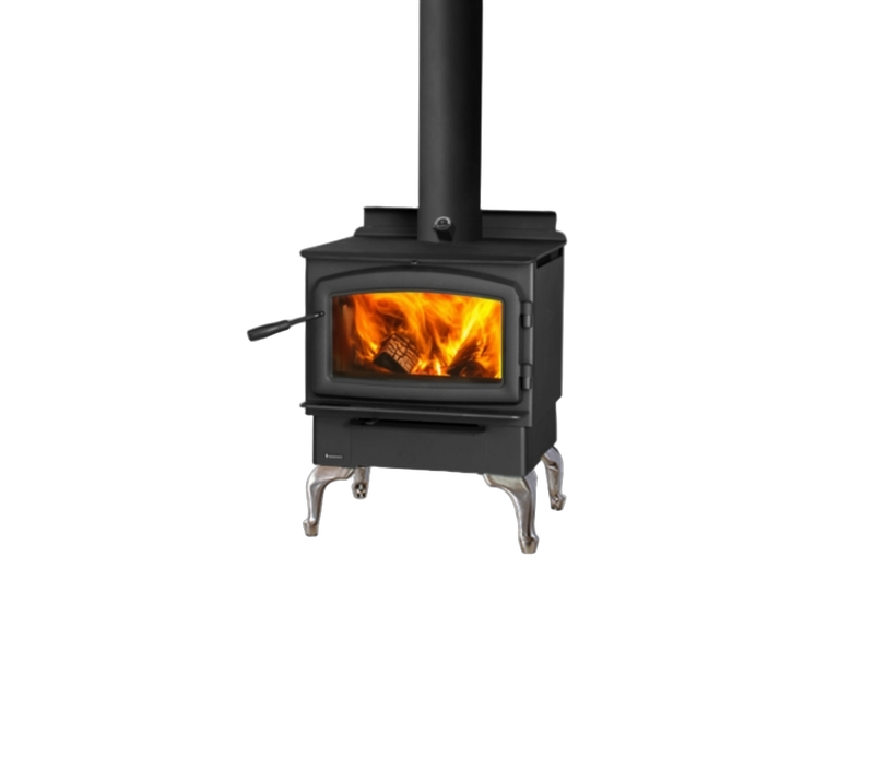 Regency Cascades F2500 Wood Stove - Brushed Nickel Legs