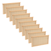 Set of handcrafted deep wooden bee frames with wired natural beeswax foundation, Amish made in USA, suitable for various hive configurations in farm and garden beekeeping supplies.