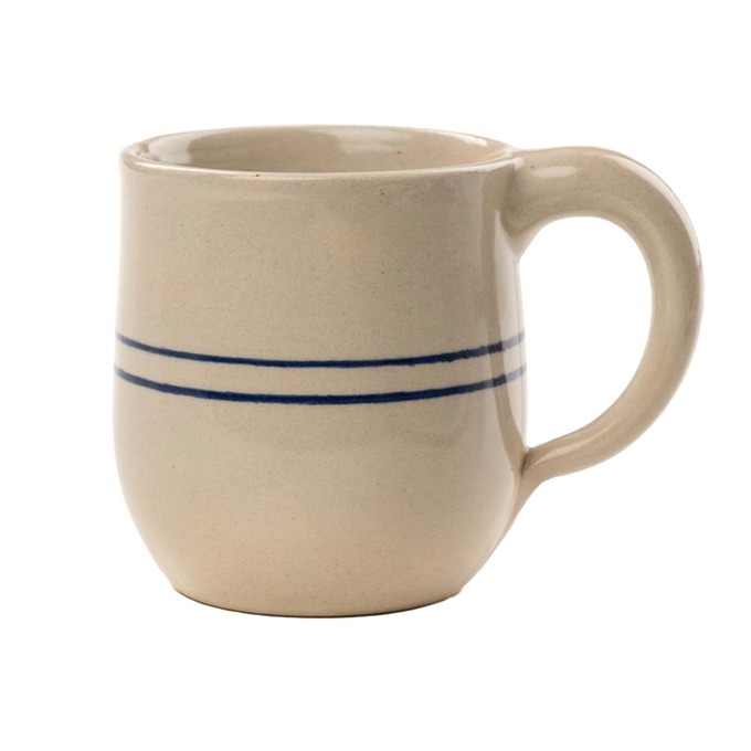 Heritage Blue Stripe Stoneware Round Mug