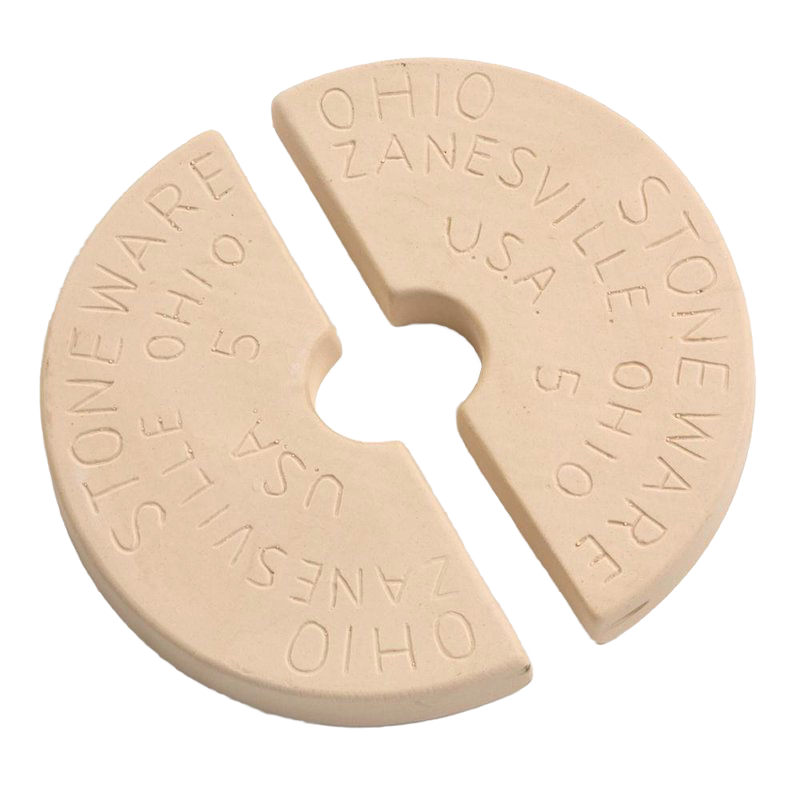 Handcrafted stoneware weight stones made in USA, designed to fit numbered crocks for keeping food submerged during fermenting and pickling in Kitchen & Food, Food Preservation, and USA Made collections.