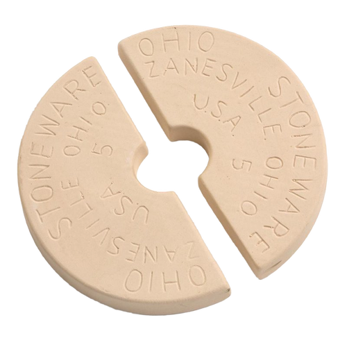 Handcrafted stoneware weight stones made in USA, designed to fit numbered crocks for keeping food submerged during fermenting and pickling in Kitchen & Food, Food Preservation, and USA Made collections.