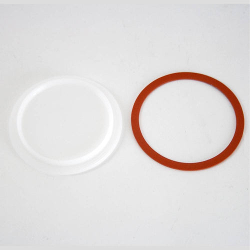 Close-up of handcrafted reusable canning jar lids and a sealing ring designed for regular mouth jars, featured in Kitchen & Food, Food Preservation, and USA Made collections.