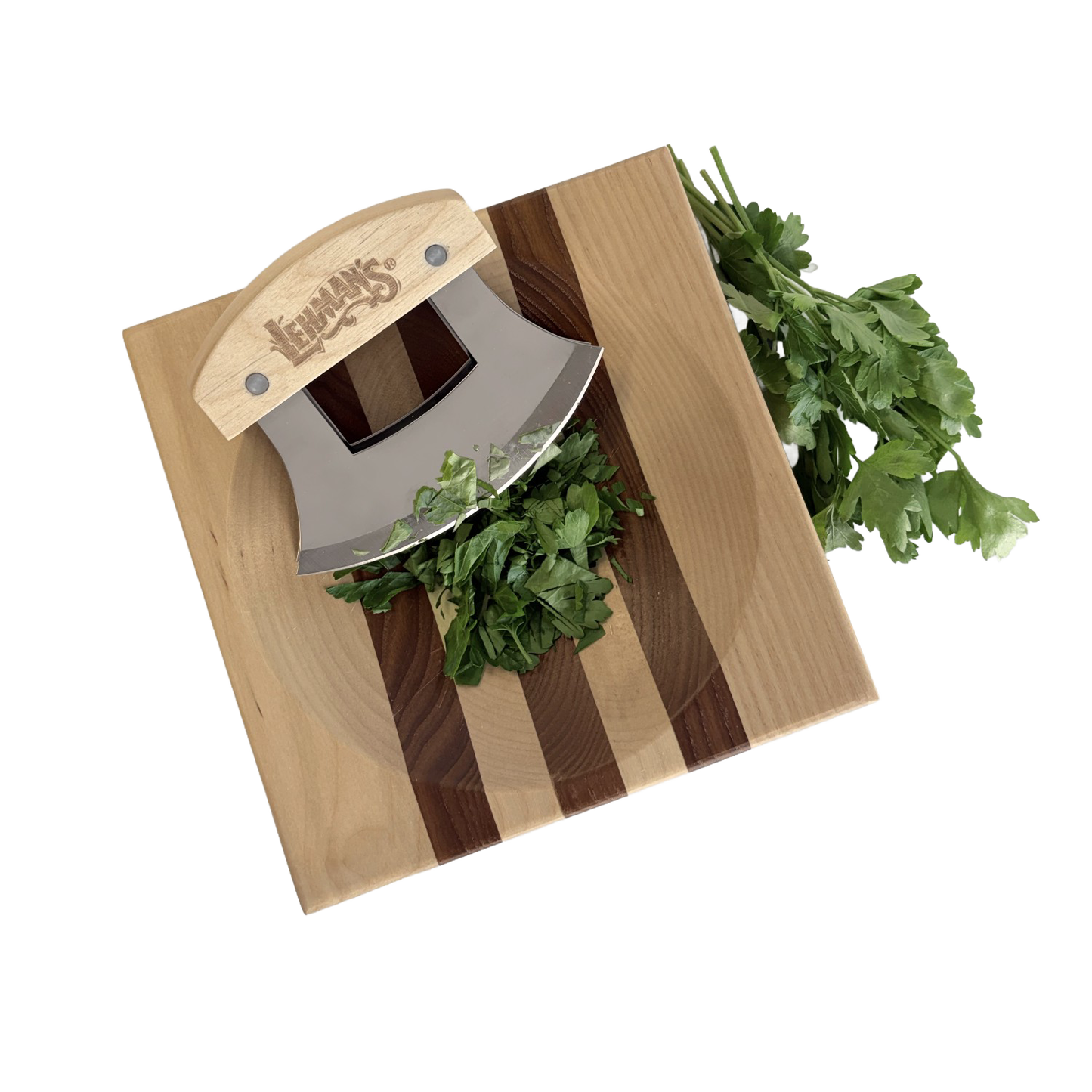 Lehman's Kitchen Double-Bladed Ulu Knife & Bowl Set