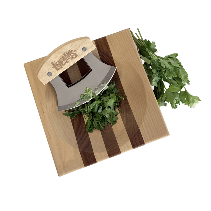 Lehman's Kitchen Double-Bladed Ulu Knife & Bowl Set